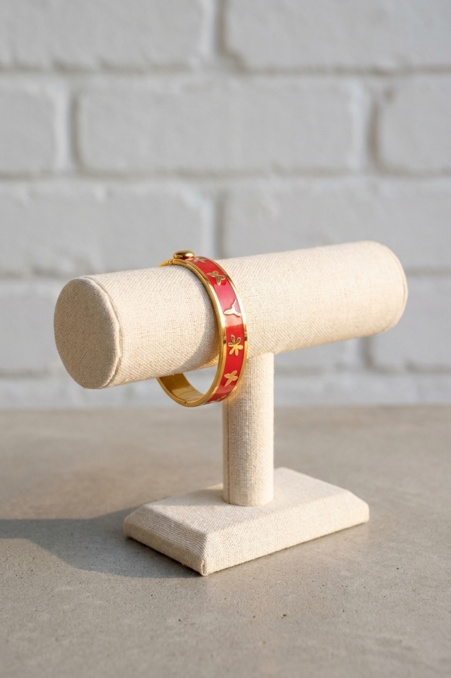 NEW JOHNNY WAS garden hinged bracelet in poppy